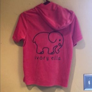 Ivory Ella Big Girls XS  terry top with hood